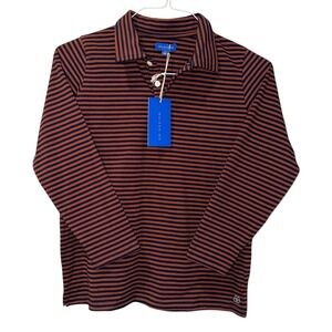 MAISON ME‎ Boy's Cotton Striped Polo, Size 14